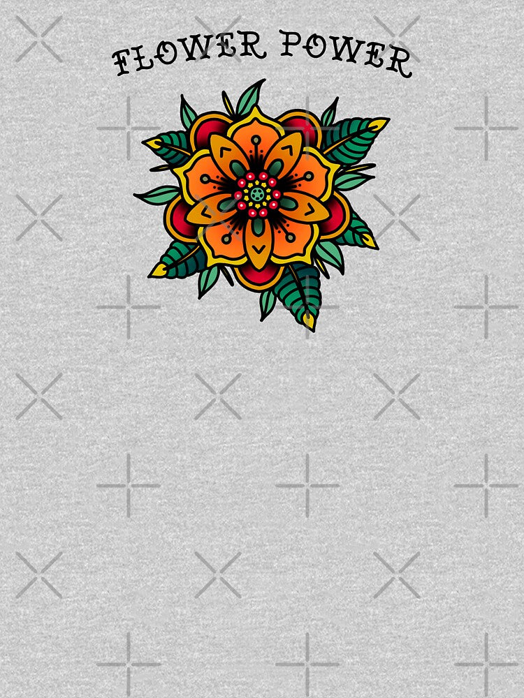 Old School Tattoo Flower - Flower Power by SoulArtLove T-Shirts, Hoodie, Sweatshirt | BlankRebels.com (Image 3)