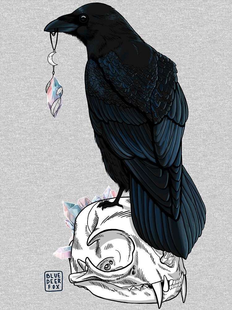 Mystic Raven Design by bluedeerfox T-Shirts, Hoodie, Sweatshirt | BlankRebels.com (Image 3)