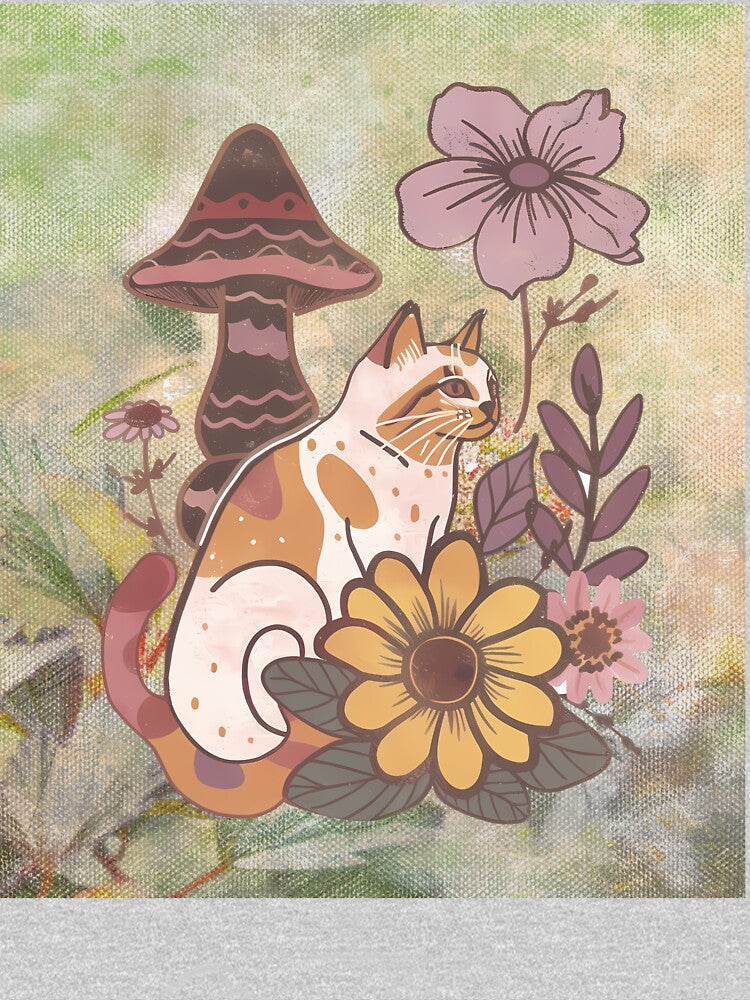 Aesthetic Cat Flower Cat Vintage Carnation by MarcelooArt T-Shirts, Hoodie, Sweatshirt | BlankRebels.com (Image 3)