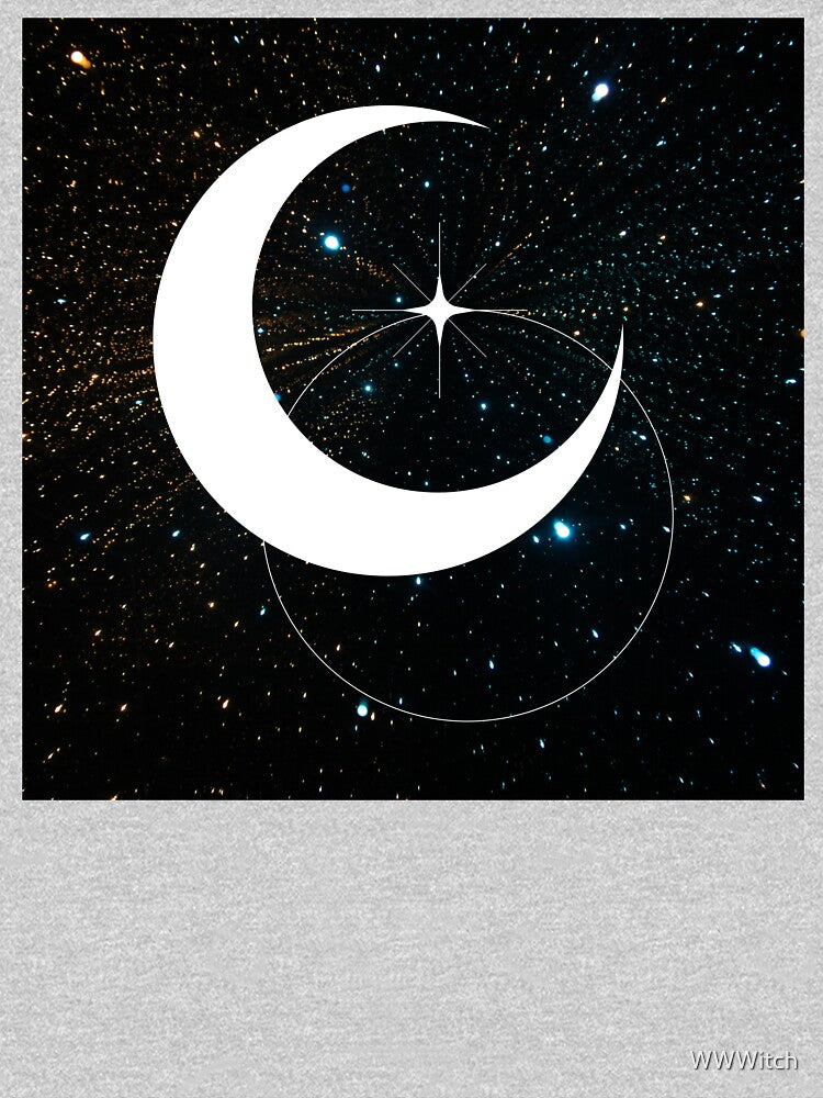 Crescent Moon Phase Night Sky Mystical Stars by WildWoodlandWitch T-Shirts, Hoodie, Sweatshirt | BlankRebels.com (Image 3)