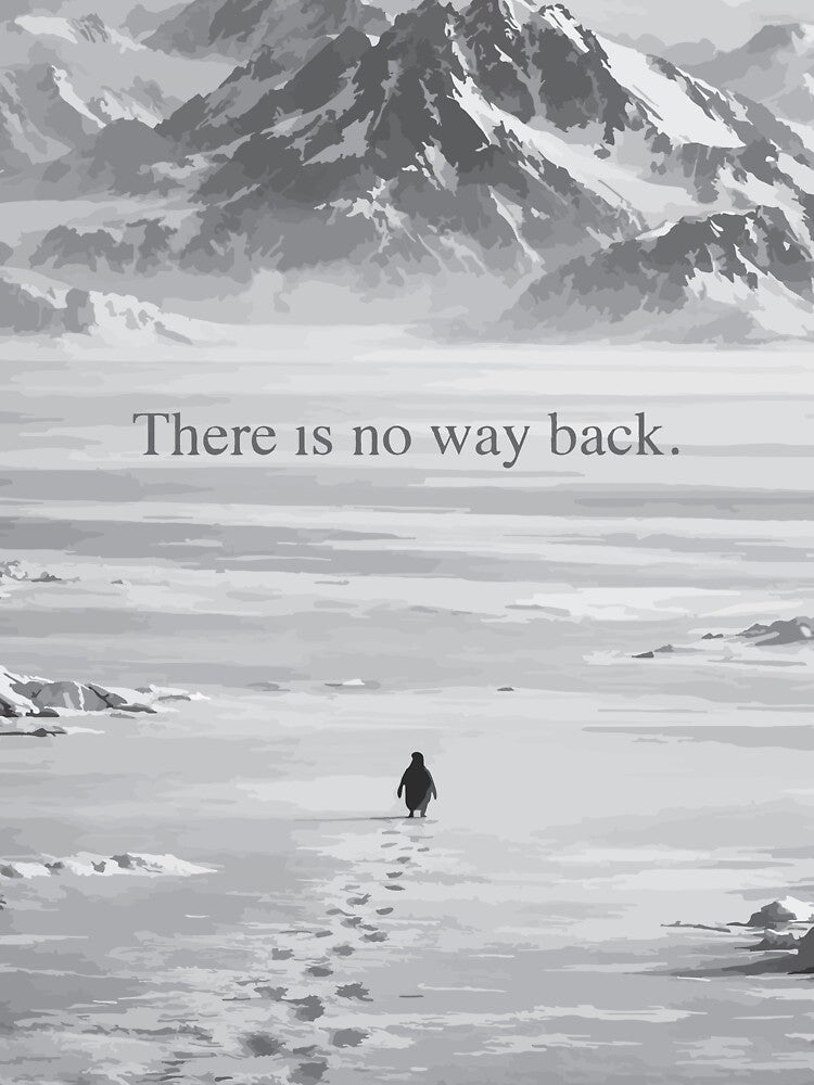 Minimalist Arctic Peak Mountain Penguin Sketch by Imad-Business T-Shirts, Hoodie, Sweatshirt | BlankRebels.com (Image 3)