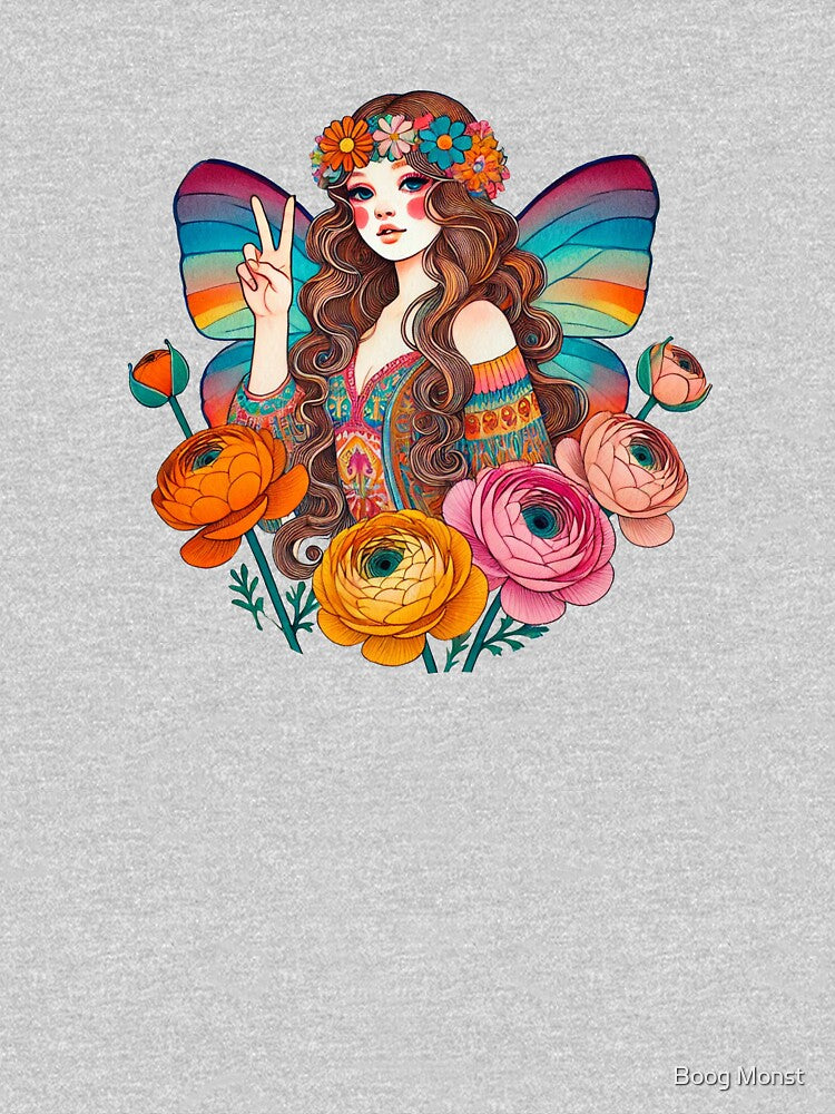 Hippie Fairy by Boog Monst T-Shirts, Hoodie, Sweatshirt | BlankRebels.com (Image 3)