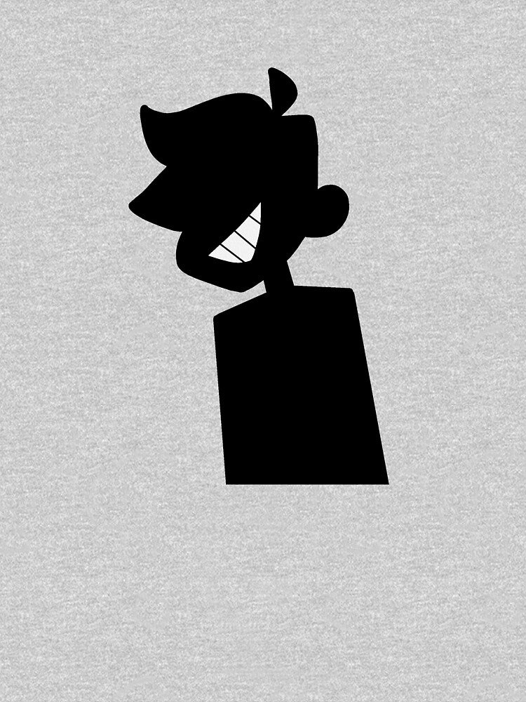 Smiling cartoon boy silhouette by rydoesart
