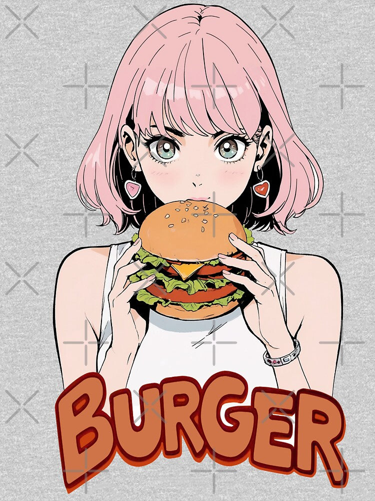 Cute girl eating a hamburger by JonelleTshirts T-Shirts, Hoodie, Sweatshirt | BlankRebels.com (Image 3)