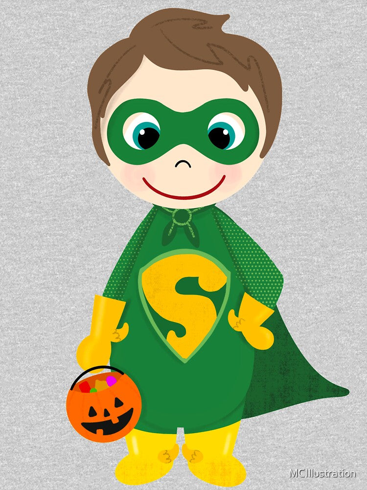 Superhero Boy Trick Treater Light Skin Brown Hair T-Shirts, Hoodie, Sweatshirt