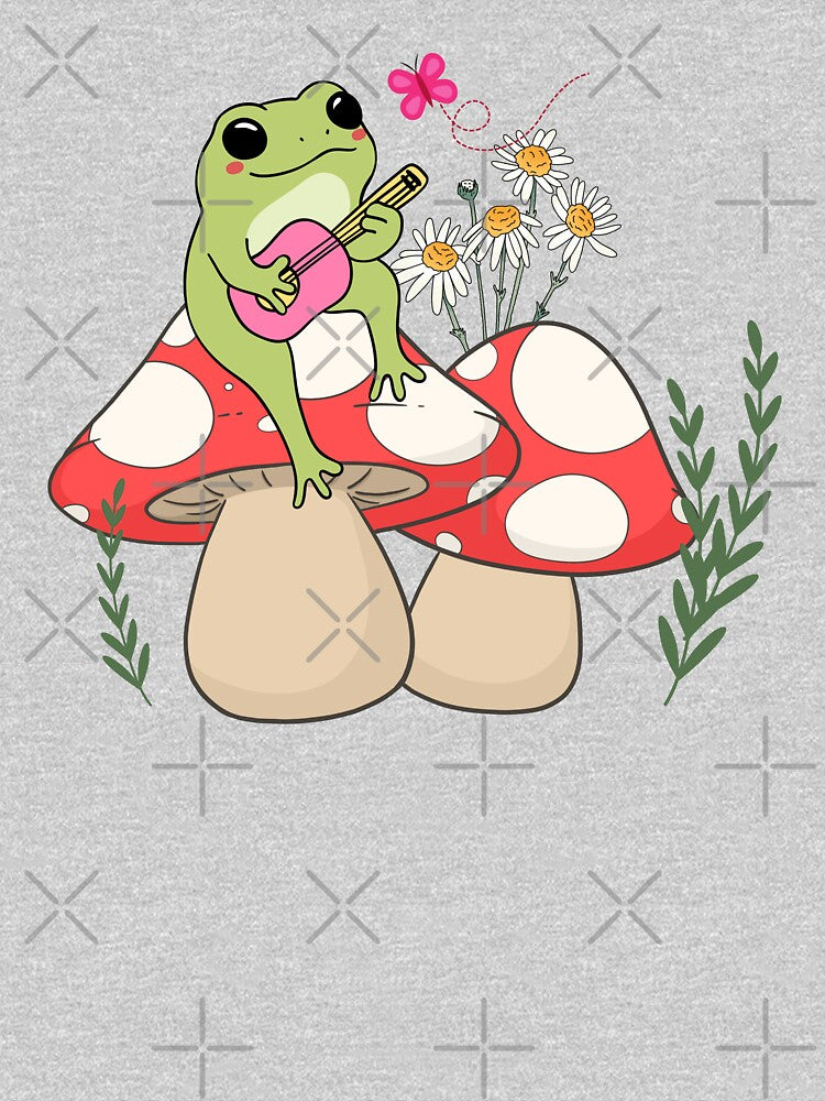 Kawaii Anime Cottagecore Frog by Playful Strokes pom@pom T-Shirts, Hoodie, Sweatshirt | BlankRebels.com (Image 3)