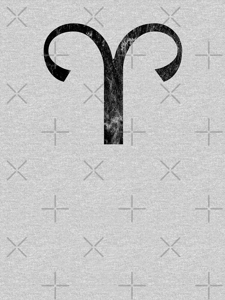 Aries Zodiac Horoscope in Distressed Black Design by Bumblefuzzies T-Shirts, Hoodie, Sweatshirt | BlankRebels.com (Image 3)
