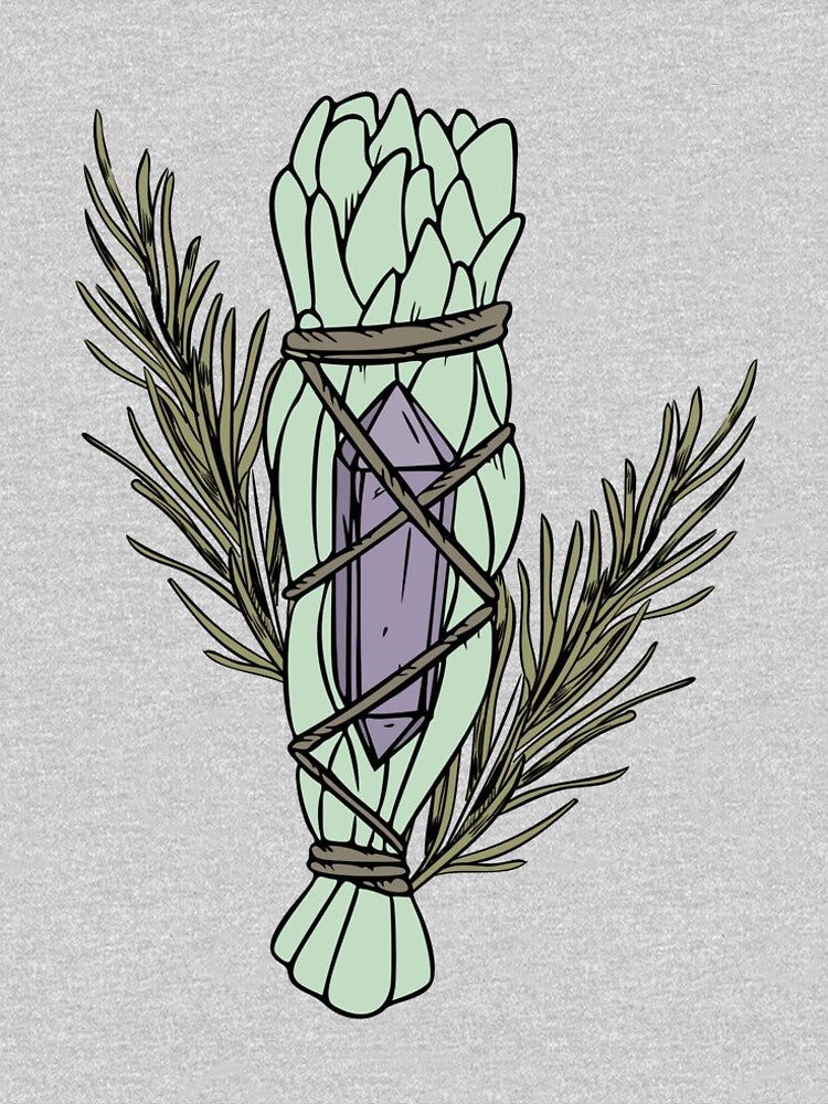 White Sage Smudge Stick with Crystal and Herbs by SageandOak T-Shirts, Hoodie, Sweatshirt | BlankRebels.com (Image 2)