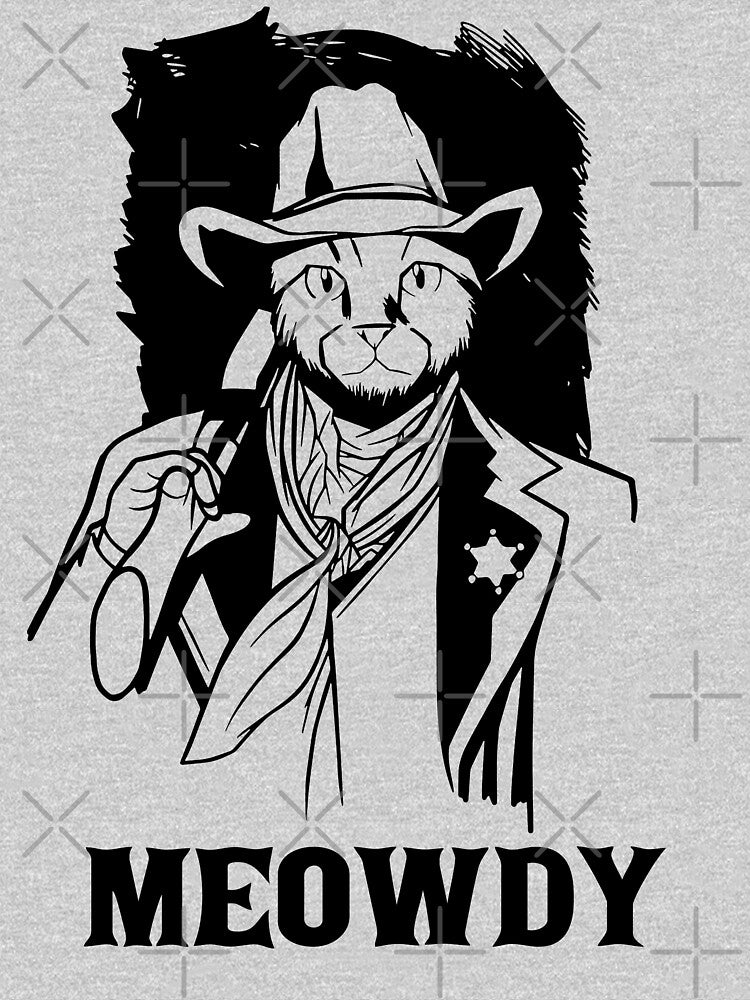 Meowdy Funny Cat Cowboy - Cat Meme Howdy by SpookshowDesign T-Shirts, Hoodie, Sweatshirt | BlankRebels.com (Image 3)