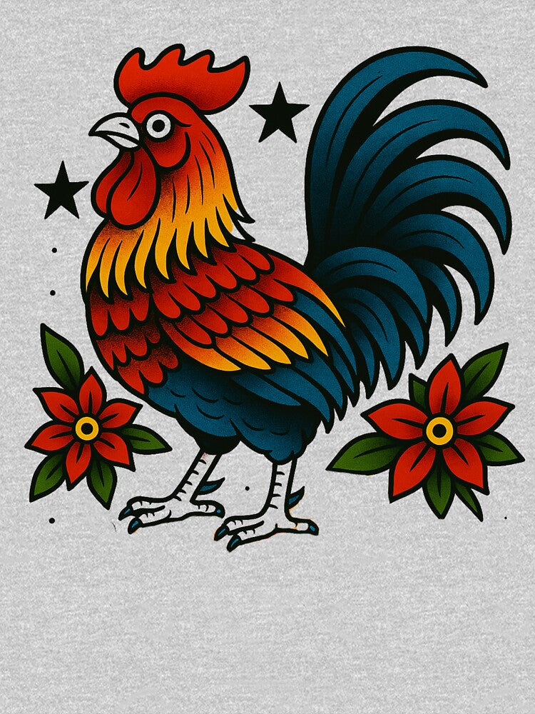 Traditional Tattoo Rooster design by SeeSquaredDesign T-Shirts, Hoodie, Sweatshirt | BlankRebels.com (Image 3)