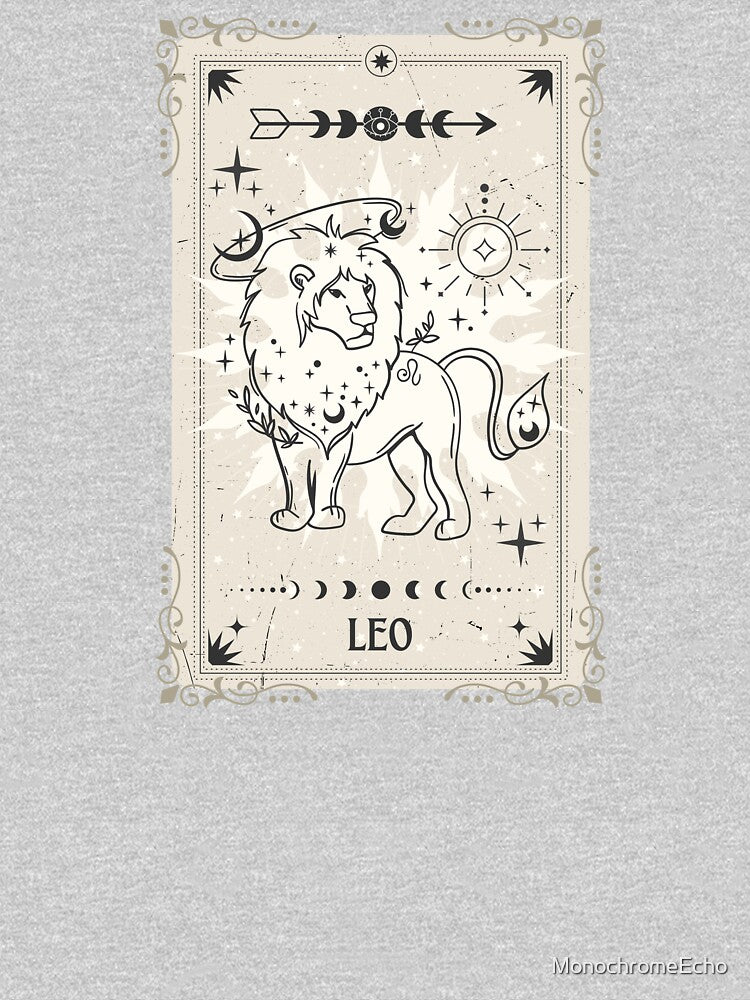 Tarot card Leo zodiac by MonochromeEcho T-Shirts, Hoodie, Sweatshirt | BlankRebels.com (Image 3)