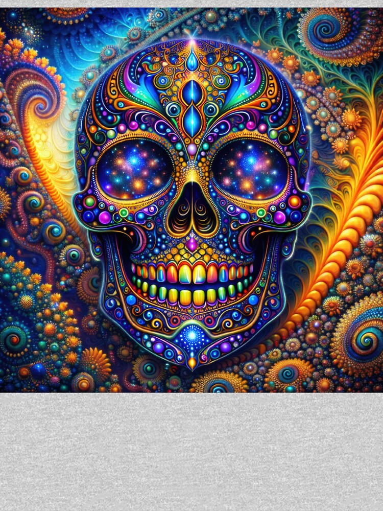 Lab Visions 033: Fractal Jewel Skull by The Psychedelic Anarchist T-Shirts, Hoodie, Sweatshirt | BlankRebels.com (Image 2)