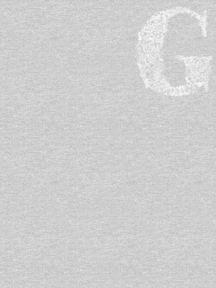 Botanical Letter G Floral White by byLilyMarie T-Shirts, Hoodie, Sweatshirt | BlankRebels.com (Image 3)