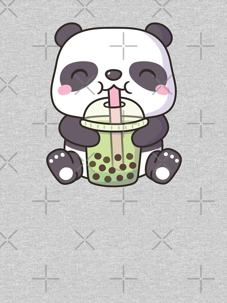 Cute Panda Drinking Matcha Bubble Tea by rustydoodle T-Shirts, Hoodie, Sweatshirt | BlankRebels.com (Image 3)
