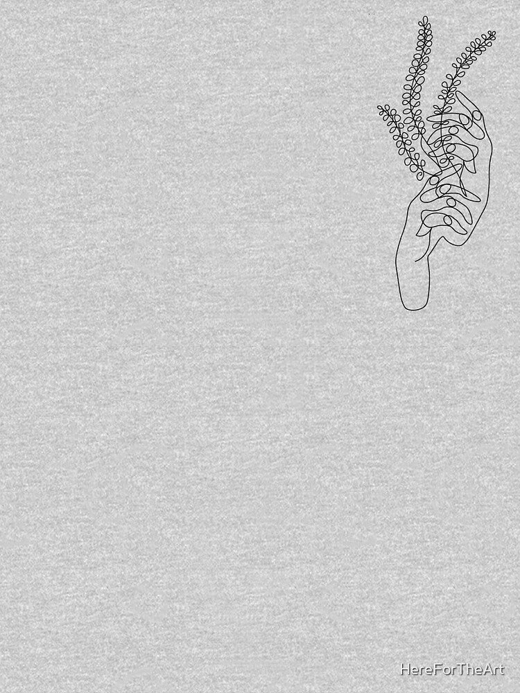Hands and flowers minimal line art by HereForTheArt T-Shirts, Hoodie, Sweatshirt | BlankRebels.com (Image 3)