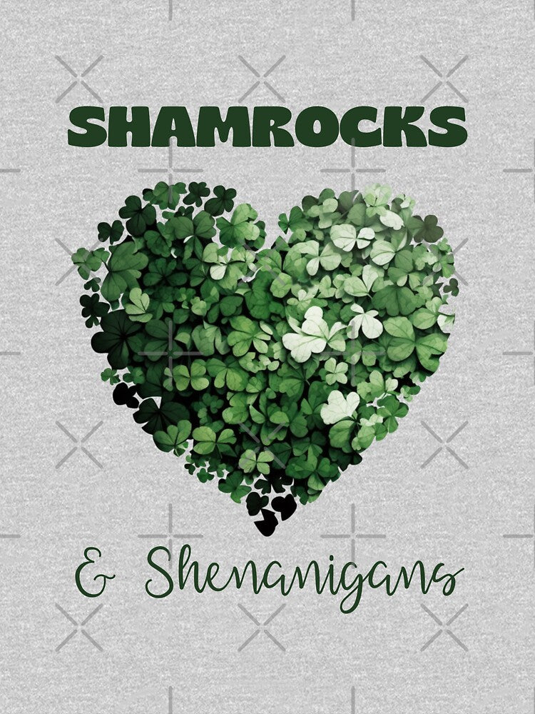 Shamrocks and Shenanigans with clover heart by Deedy  Studio T-Shirts, Hoodie, Sweatshirt | BlankRebels.com (Image 3)