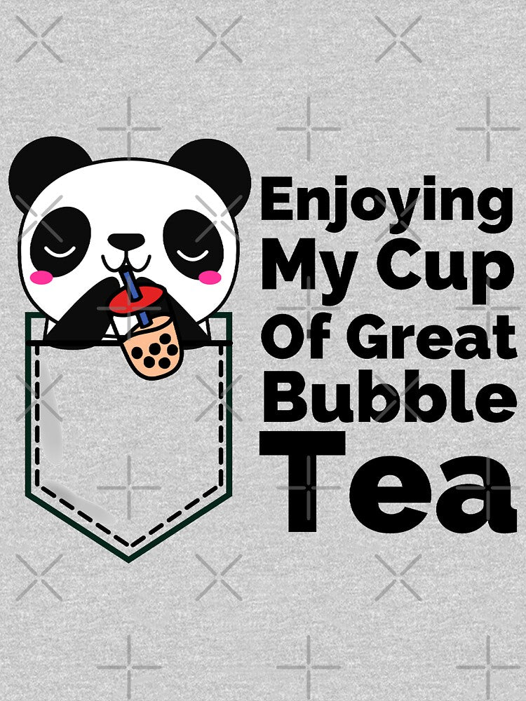 Enjoying My Cup Of Great Bubble Tea Pocket Panda by Onewivnacher T-Shirts, Hoodie, Sweatshirt | BlankRebels.com (Image 3)