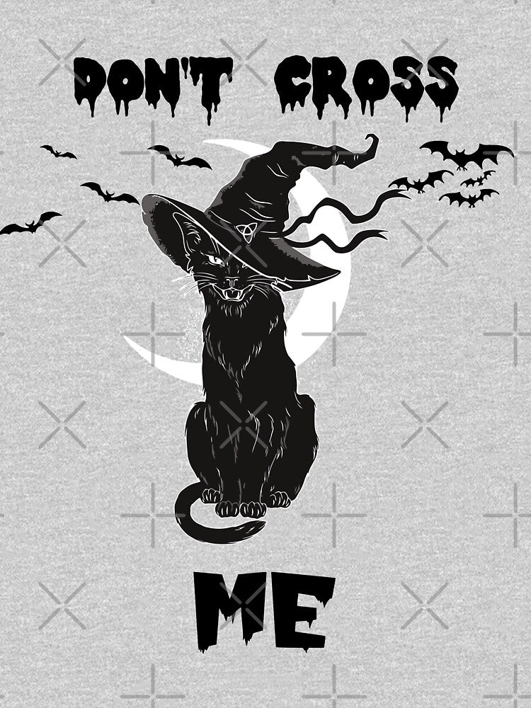 Scary Black Cat Don't Cross Me Funny Halloween by R&BApparel T-Shirts, Hoodie, Sweatshirt | BlankRebels.com (Image 3)