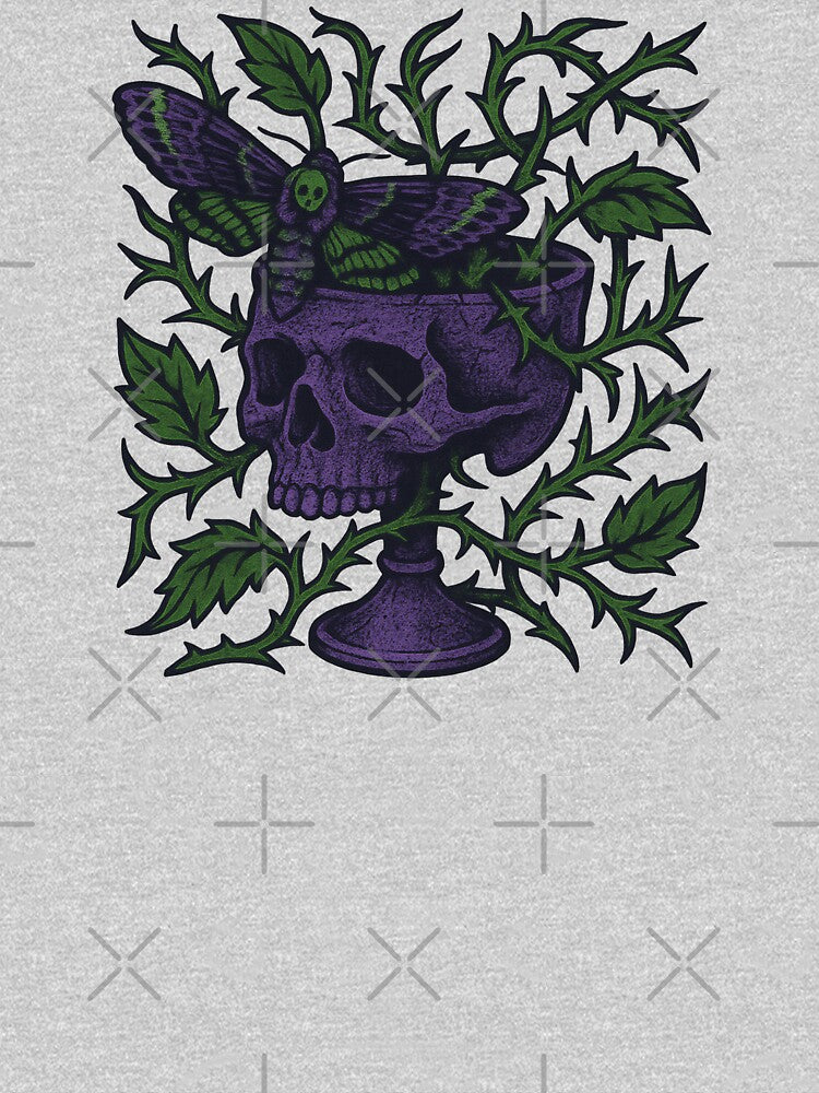 Death Moth Skull Chalice Horror Purple Green by Sturdust T-Shirts, Hoodie, Sweatshirt | BlankRebels.com (Image 3)