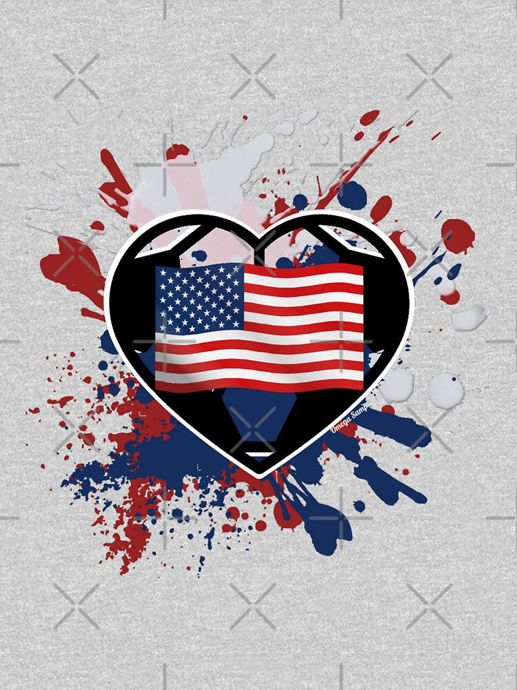 USA Flag Soccer Heart by artbyomega