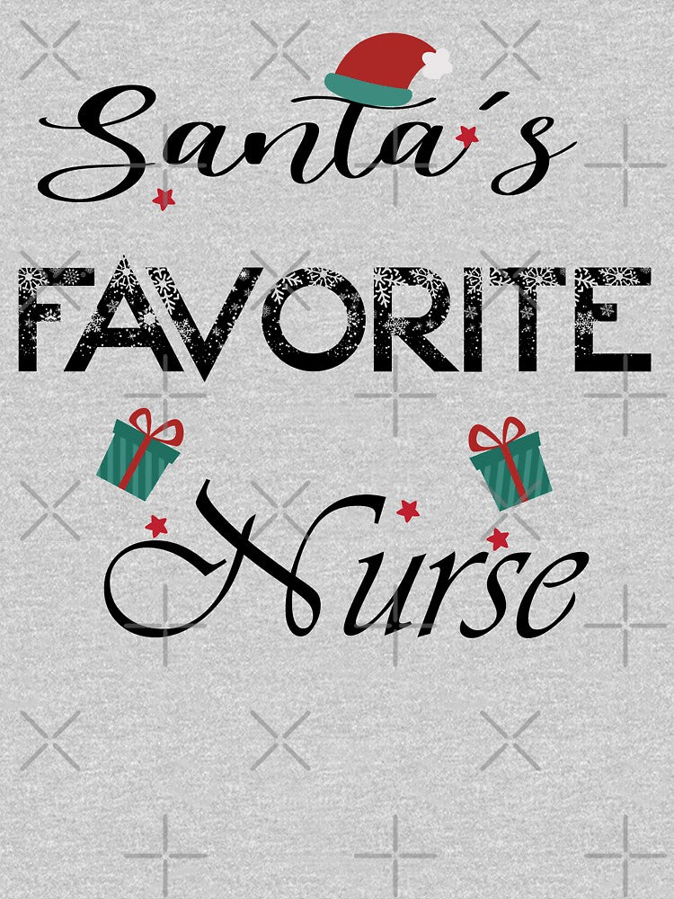 Santa's Favorite Nurse -  Nurse christmas by MORADRIF T-Shirts, Hoodie, Sweatshirt | BlankRebels.com (Image 3)