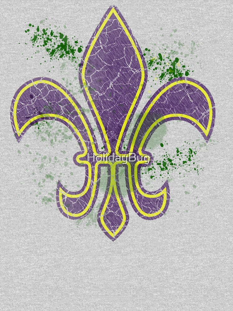 Grunge Mardi Gras fleur-de-lis by HolidayBug T-Shirts, Hoodie, Sweatshirt | BlankRebels.com (Image 3)