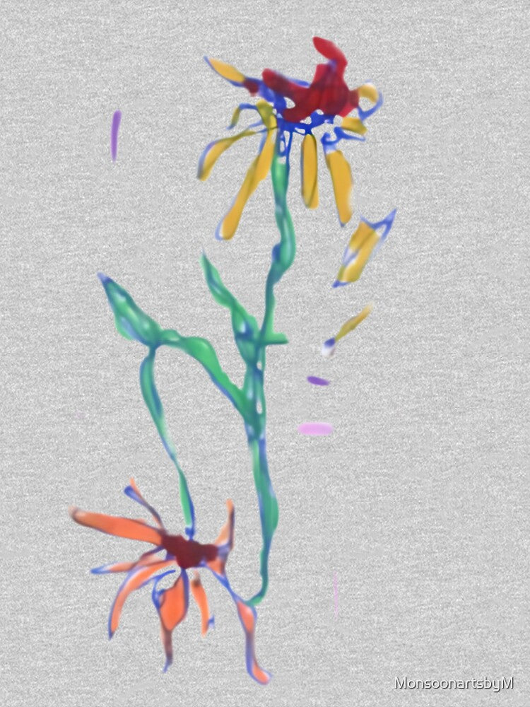 Flowers in an abstract Square Vase by MonsoonartsbyM T-Shirts, Hoodie, Sweatshirt | BlankRebels.com (Image 3)