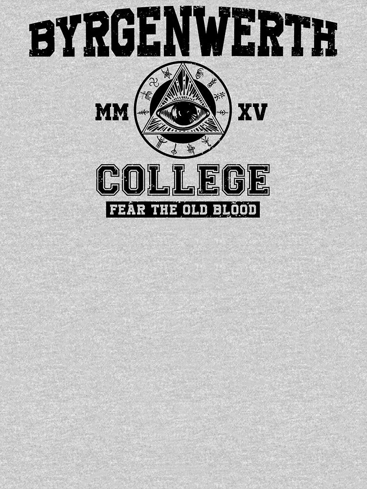 Byrgenwerth College (Black Text) by Lost In Shirts
