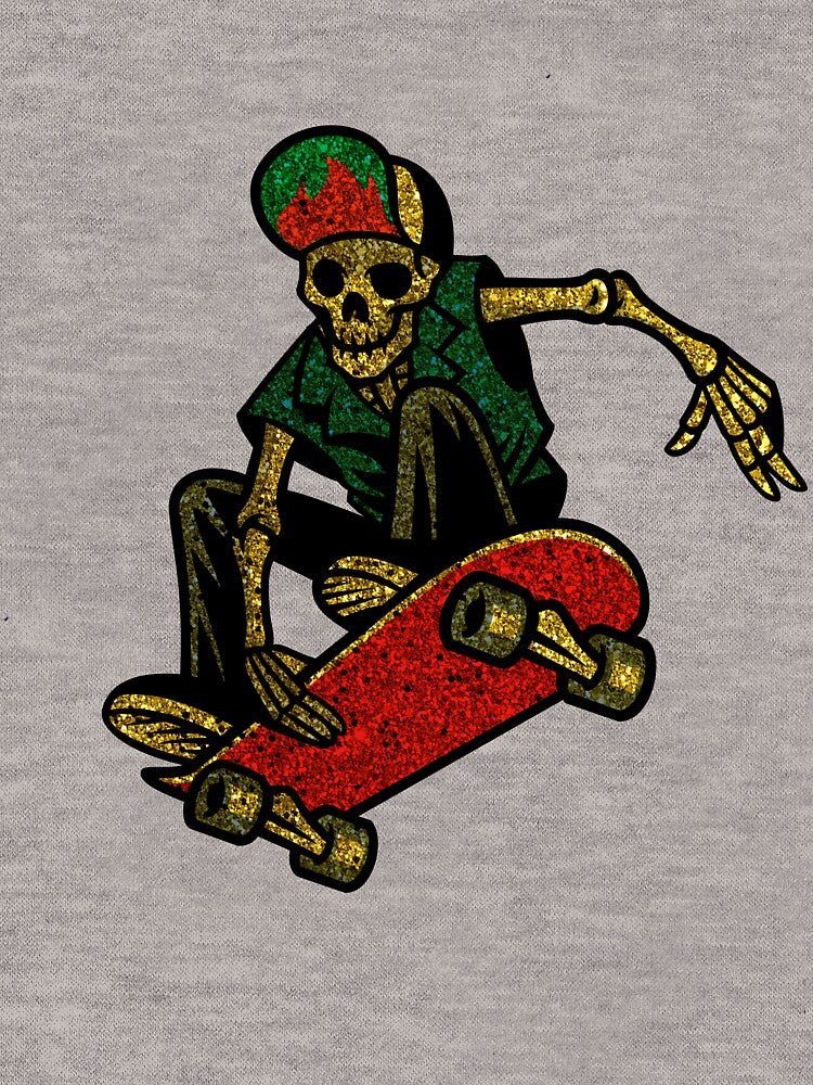 Skateboarding Skeleton Roller Skate Fans Gift by Klimentina T-Shirts, Hoodie, Sweatshirt | BlankRebels.com (Image 3)