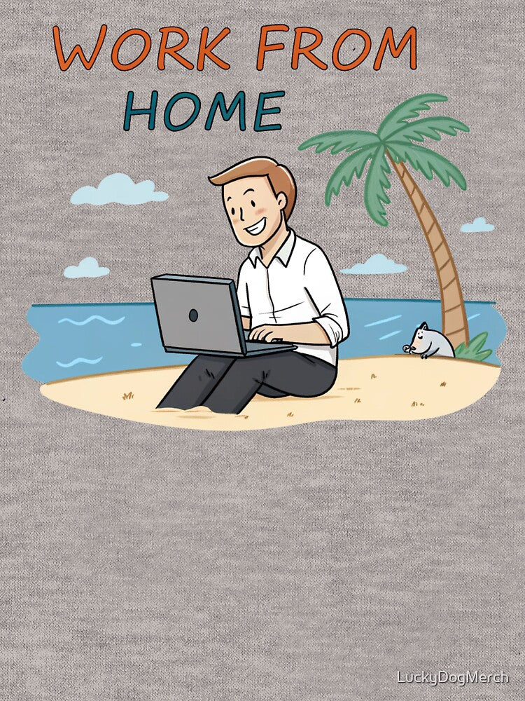 Work From Home 3 by Lucky Dog Merch T-Shirts, Hoodie, Sweatshirt | BlankRebels.com (Image 3)