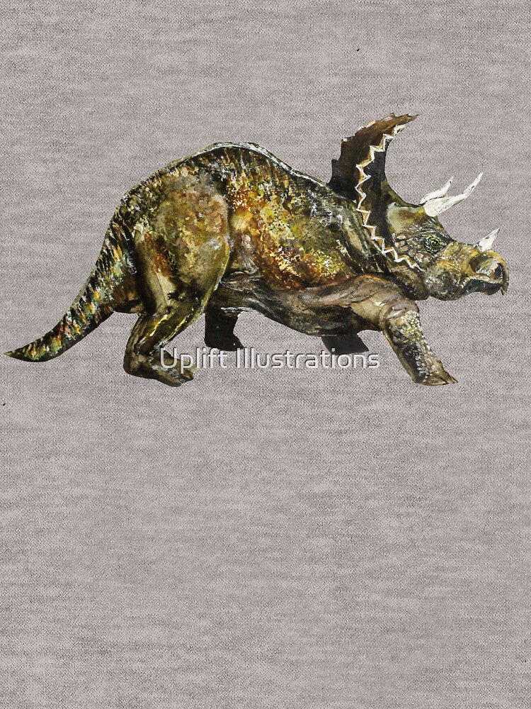 Tricera Watercolor Illustration by Uplift Illustrations T-Shirts, Hoodie, Sweatshirt | BlankRebels.com (Image 3)
