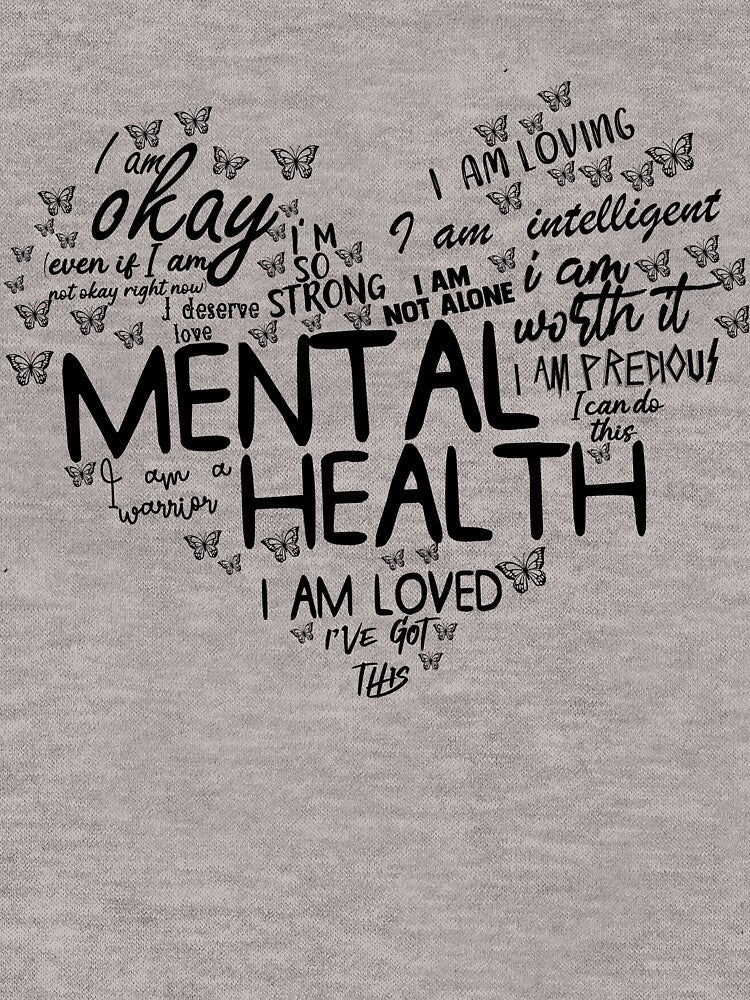 Mental Health Heart Word Cloud Mental Health Awareness Gear by DynamicDesign T-Shirts, Hoodie, Sweatshirt (Image 3)