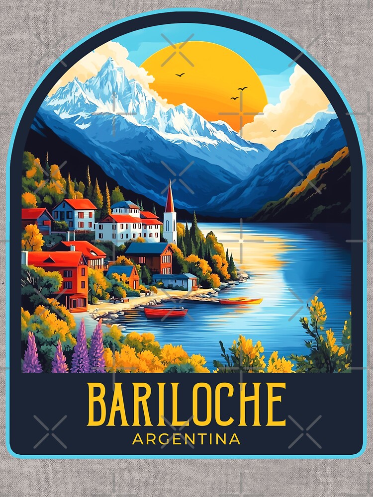 Bariloche Vintage Travel Illustration by HomeLivingCo T-Shirts, Hoodie, Sweatshirt | BlankRebels.com (Image 3)