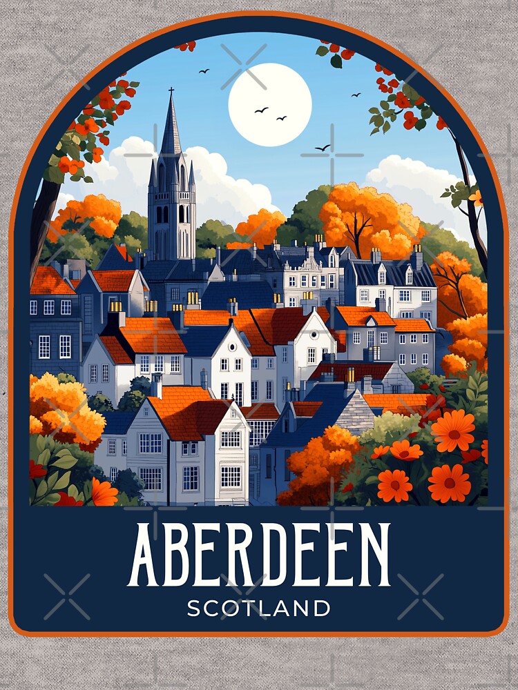 Aberdeen Vintage Travel Illustration T-Shirts, Hoodie, Sweatshirt