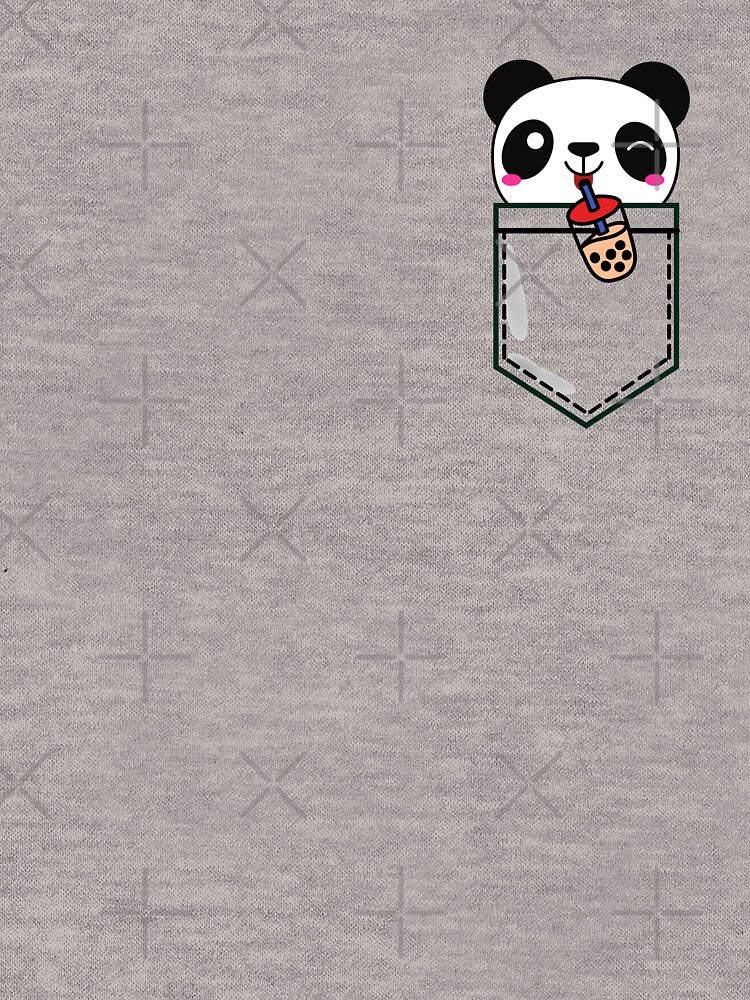 Kawaii Cute Adorable Winking Pocket Bubble Tea Panda by Onewivnacher T-Shirts, Hoodie, Sweatshirt | BlankRebels.com (Image 3)