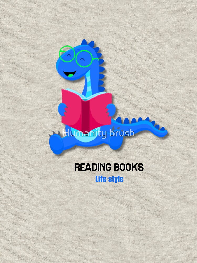 Dinosaur is reading books &it is his life style. by Humanity brush T-Shirts, Hoodie, Sweatshirt | BlankRebels.com (Image 3)