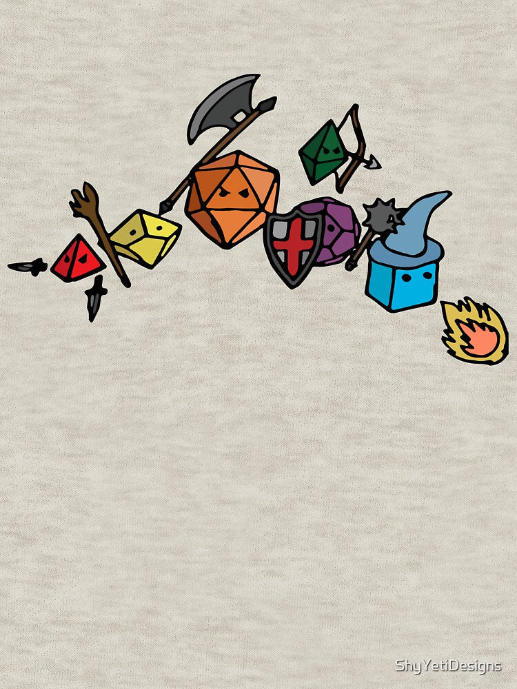 Dice Party - Sketch Version by ShyYetiDesigns T-Shirts, Hoodie, Sweatshirt | BlankRebels.com (Image 3)