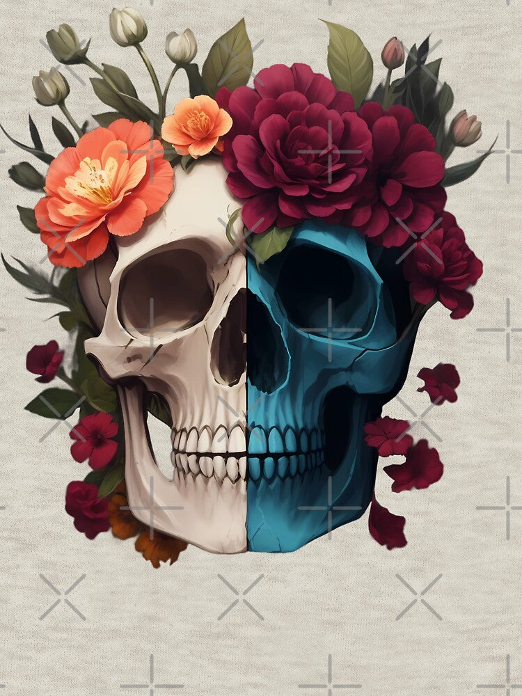 Floral Victorian skull by PrintSoulDesign T-Shirts, Hoodie, Sweatshirt | BlankRebels.com (Image 3)