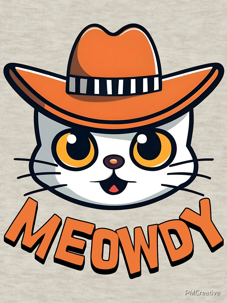 Meowdy! Cute Cowboy Cat Cartoon by PMCreative T-Shirts, Hoodie, Sweatshirt | BlankRebels.com (Image 3)