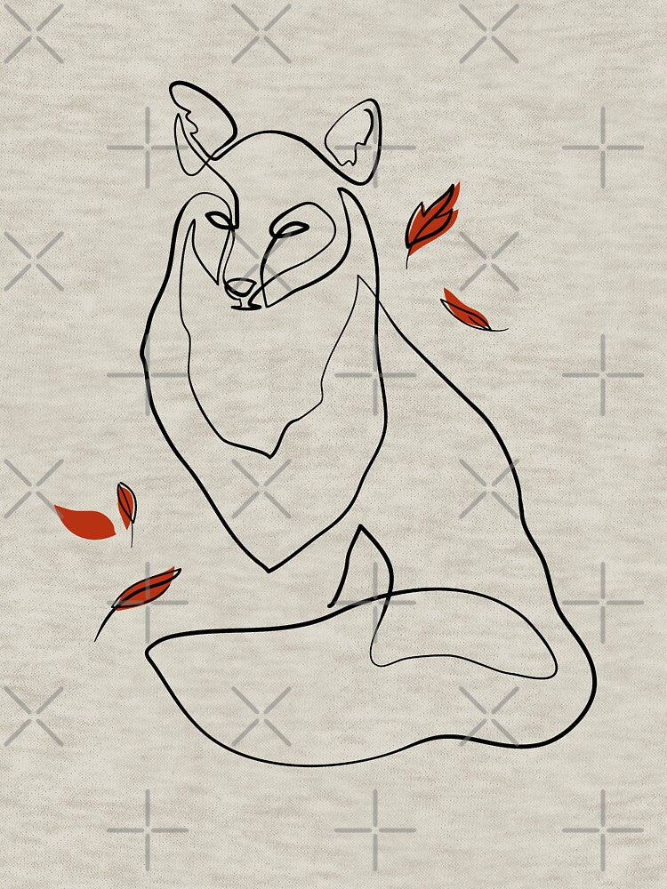 Fox - Minimal line art by InspiRin T-Shirts, Hoodie, Sweatshirt | BlankRebels.com (Image 3)