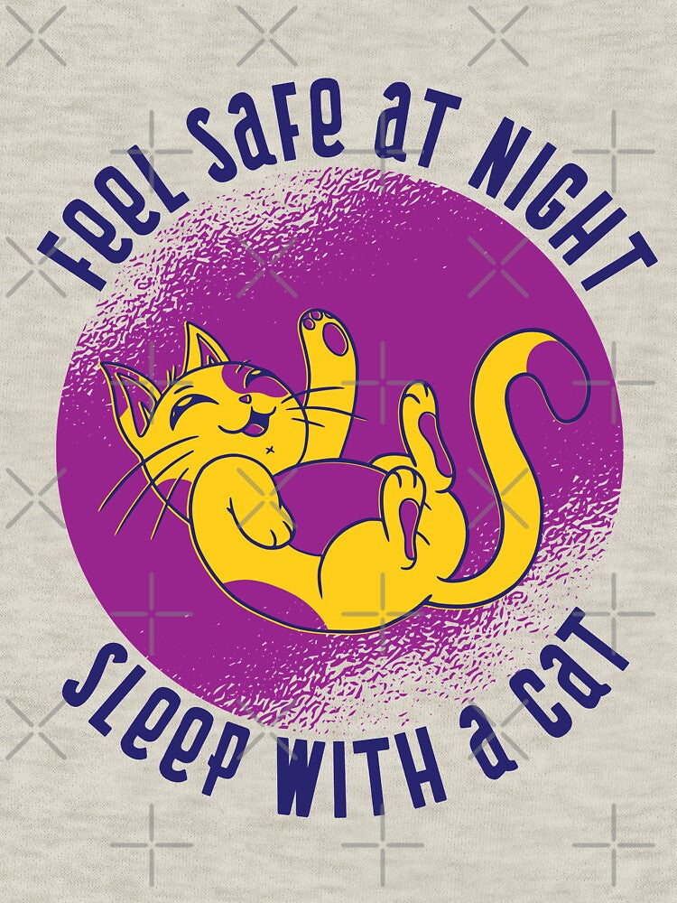 FEEL SAFE AT NIGHT SLEEP WITH A CAT by Delicious Design ⭐⭐⭐⭐⭐ T-Shirts, Hoodie, Sweatshirt | BlankRebels.com (Image 3)