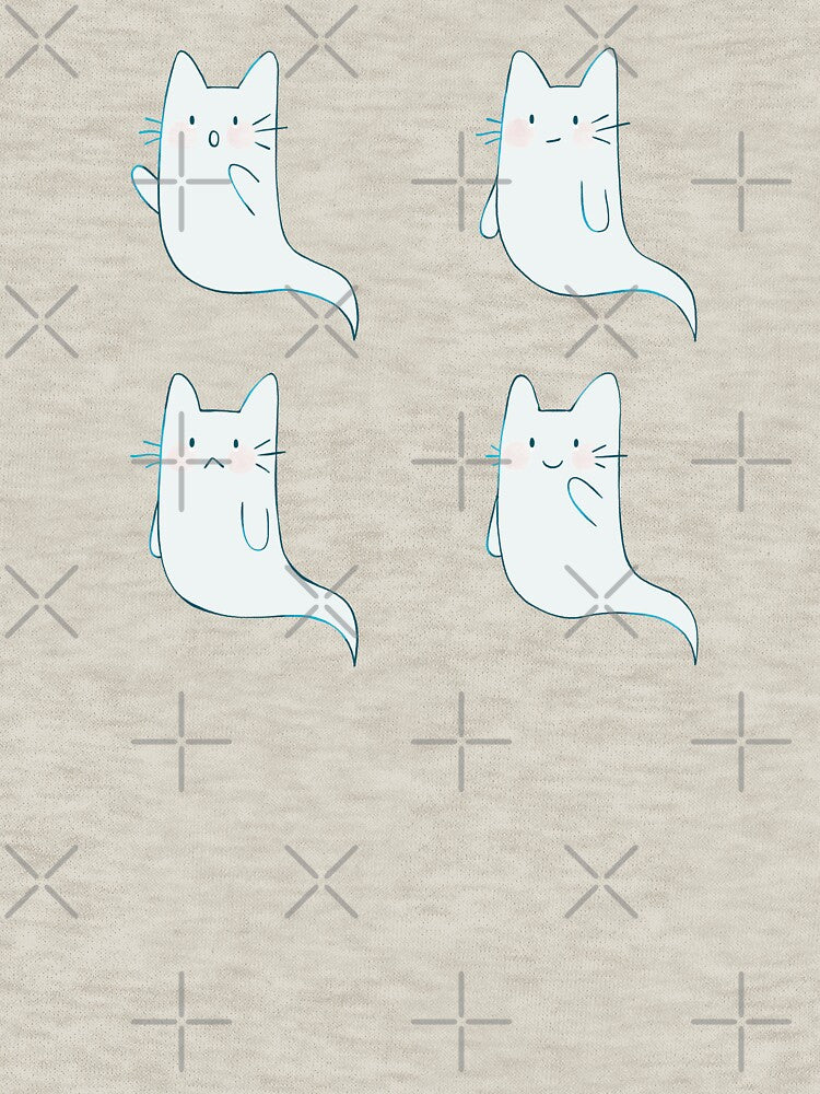 baby blue blushing ghost cats • cute ghost pack by sunfloras T-Shirts, Hoodie, Sweatshirt | BlankRebels.com (Image 3)