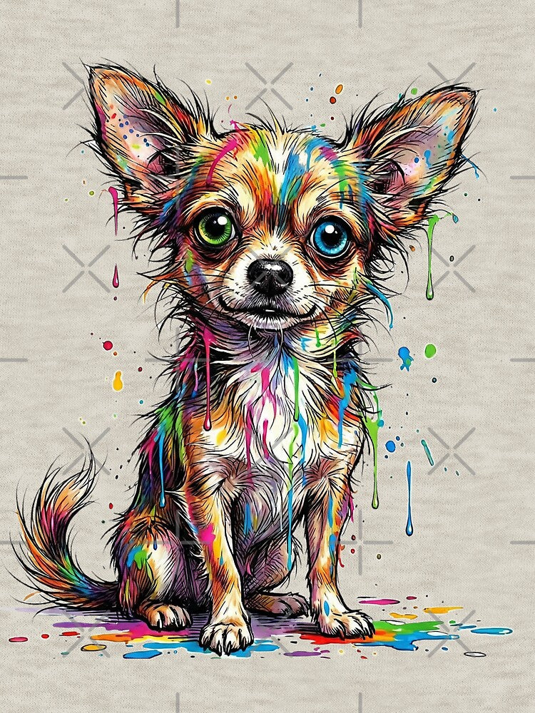 Funny Chihuahua all painted by nataliux