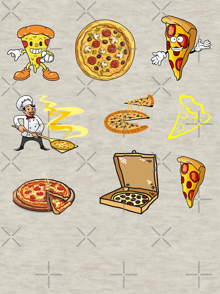 Pizza Sticker Pack 9 Cute Funny Random Designs by CBCreations73 T-Shirts, Hoodie, Sweatshirt | BlankRebels.com (Image 3)