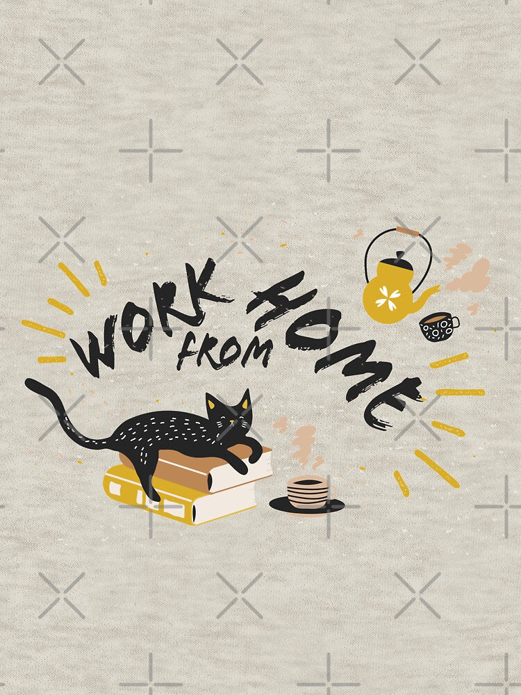 WORK FROM HOME CAT by Delicious Design ⭐⭐⭐⭐⭐ T-Shirts, Hoodie, Sweatshirt | BlankRebels.com (Image 3)