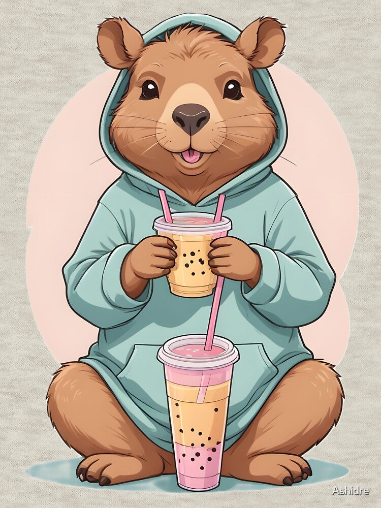 Bubble Tea Capybara – Kawaii Chill T-Shirts, Hoodie, Sweatshirt