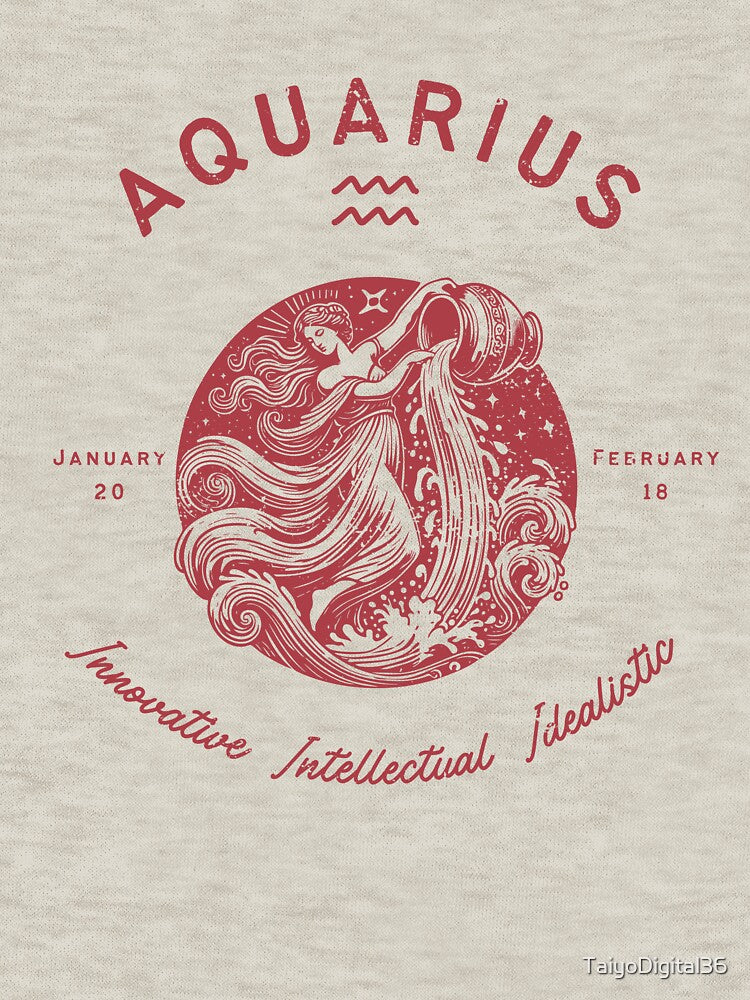 Aquarius Zodiac Sign vintage by TaiyoDigital36 T-Shirts, Hoodie, Sweatshirt | BlankRebels.com (Image 3)