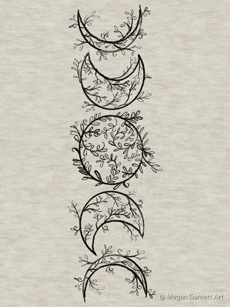 Branch and Vine Moon Phases (Vertical) by @ Megan Garnett Art T-Shirts, Hoodie, Sweatshirt | BlankRebels.com (Image 3)