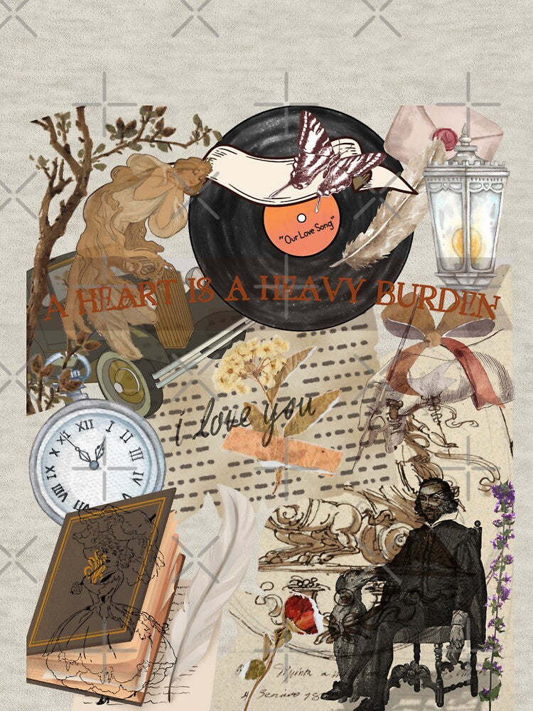 A Heart Is A Heavy Burden | Dark Academia Vintage Collage by Pardon my Palette T-Shirts, Hoodie, Sweatshirt (Image 3)