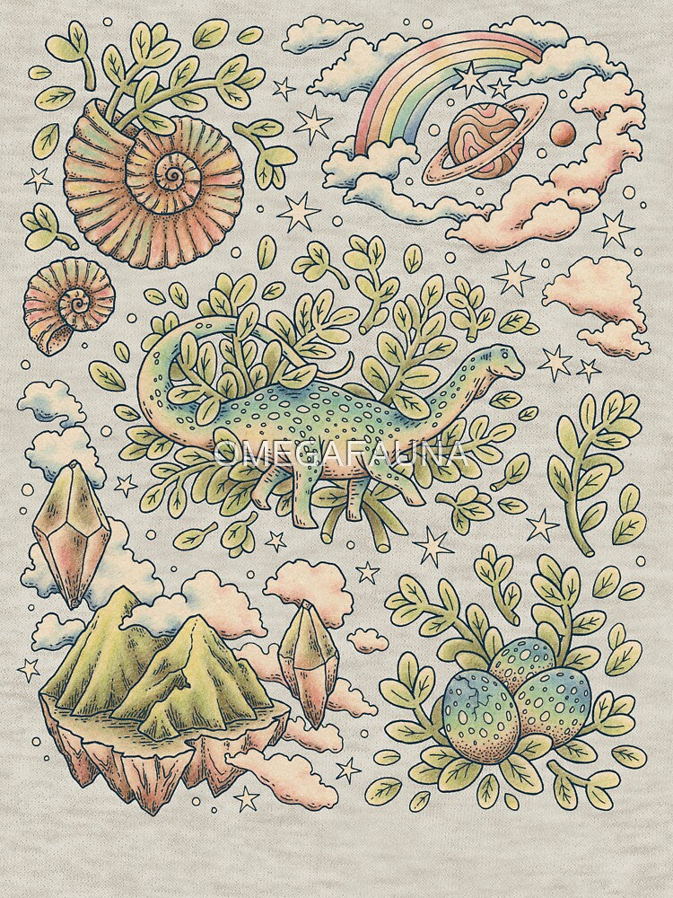 The Journey | Dinosaur Science Fantasy Art by OMEGAFAUNA T-Shirts, Hoodie, Sweatshirt | BlankRebels.com (Image 3)